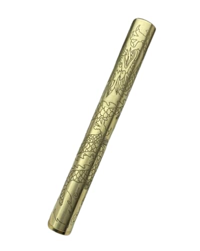 Image of Smoke King Brass Nunchaku Lighter Mini Creative Dragon Engraved Vintage Lighter for Men, Refillable Soft Flame EDC Pocket Gift (Fuel Not Included)