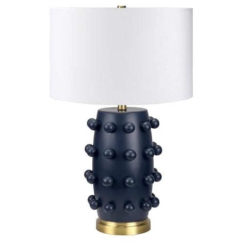 Lámpara de mesa cerámica moderna 25.5 pulgadas azul