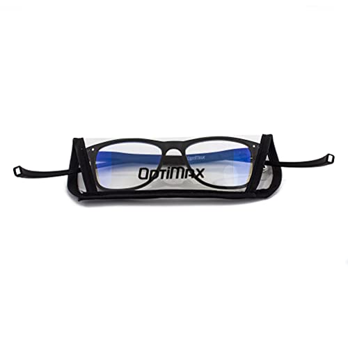 Image of AUGEN Optimax Anti Glare Blue Cut Magnetic Reading Glasses With Neck Rest For Men Women(Black +1.00)