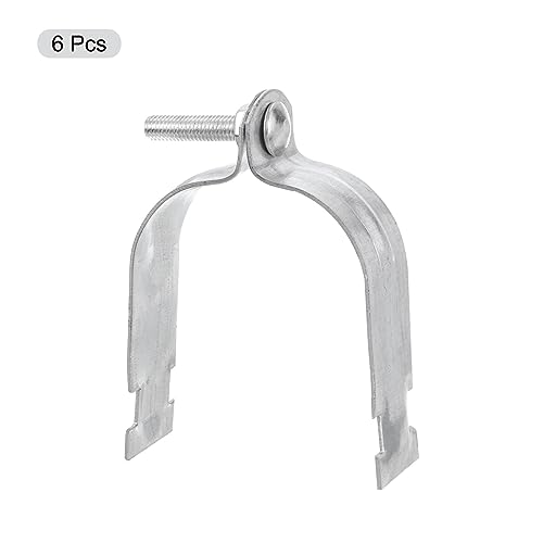 uxcell 3" EMT Strut Clamps Steel for Rigid Conduit and Pipe 6Pcs Universal EMT Strut Clamps with Bolt and Nut for Rigid Conduit and EMT - Image 3