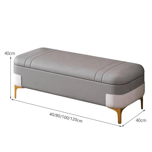 Tabouret repose-pieds polyvalent en tissu rembourré et structure dorée pour optimiser l'espace
