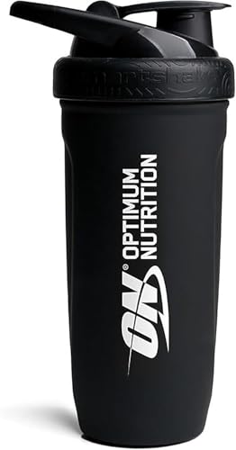 Optimum Nutrition Reforce Steel Smartshake, Durable Food-Grade Stainless Steel Protein Shaker Bottle, BPA Free Bottle with Leak-Proof Flip-to-Cap, Easy to Carry Smart Shaker for Protein Shakes, 900 ml