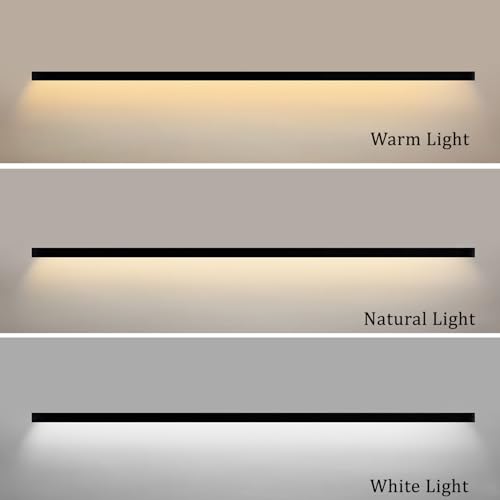 Apliques de pared LED con interruptor negro de 40cm luz cálida para salón 4