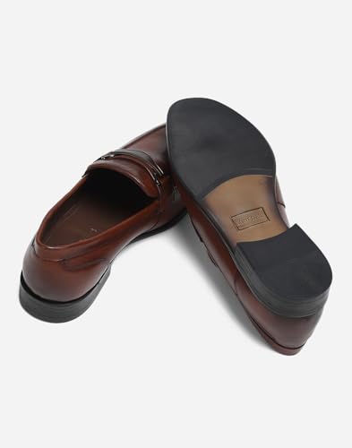 Image of Monte Carlo Mens Solid Slip on Genuine Leather Penny Loafers (201821FW)