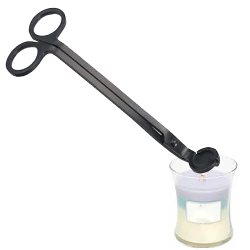 Coupe-mèche de bougie-éteignoir de bougie en acier inoxydable poli avec fonction contrôlable, coupe-bougie de précision et ciseaux à mèche, idéal pour maintenir une combustion propre et améliorer la l