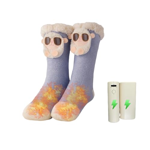 Zsiey Premium Heated Socks Women - Foot Warmer with Rechargeable Electric Socks for Women - Comfortable and Warm Heated Socks