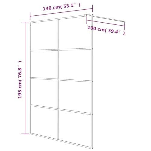 Mampara de ducha de aluminio con cristal templado de 5 mm resistente a impactos 7