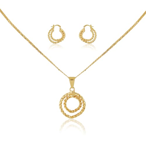 Letingsha Necklace for Women Luxury Fashion Jewelry Gifts Gold Necklace for Women with Earrings Jewelry Sets
