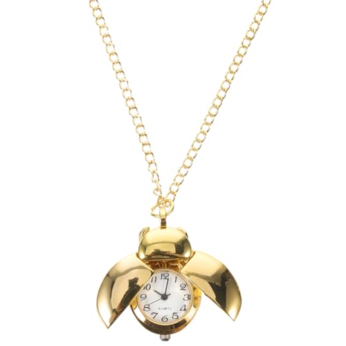 Didiseaon Beetle Pocket Watch Necklace Vintage Retro Watch Pendant Necklace