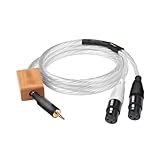 DREEK Câble HIFI en argent pur Câble audio jack stéréo 3,5 mm for haut-parleurs PC Mixeur(5 Meters)