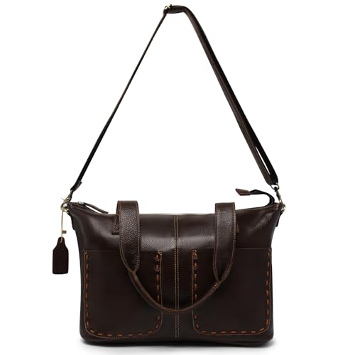 Women's Genuine Leather Hobo Tote Bag Shoulder Bag Crossbody Bag Full Grain Leather Elegant and Durable Stylish