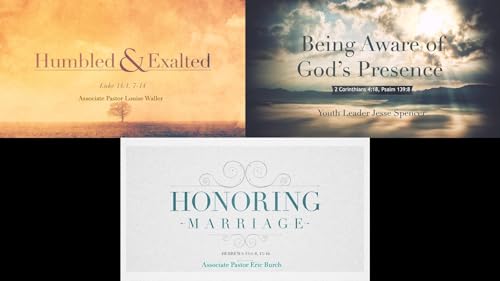 『"Humbled & Exalted", "Being Aware of God's Presence", "Honoring Marriage"』のカバーアート