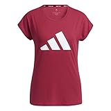 adidas Damen 3 Bar T Shirt, Legacy Burgundy/White, XL EU