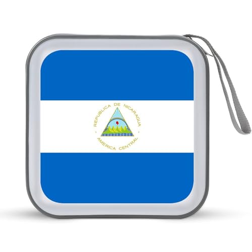 Nicaragua Flag CD Case DVD Storage Case Portable