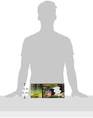 Hagen Exo Terra Mini Compact Incandescent Light Fixture for Exo Terra Glass Terrariums PT2600/PT2602 – Measures 11.8” x 3.5” x 5.9”, Black