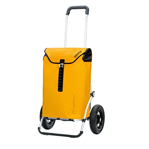 ANDERSEN Einkaufstrolley - Royal Shopper Ortlieb gelb 49 L Handwagen, wasserdicht, wetterfest, Aluminium, klappbar, luftbereiftes Kugellagerrad