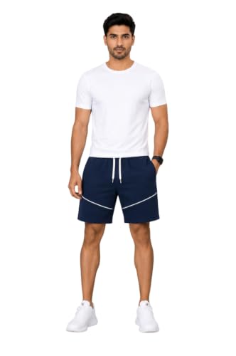 Image of Men's Sports Shorts with Drawstring | Quick Dry Casual Gym Running Shorts | Lightweight Athletic Training Shorts with Elastic Waist |