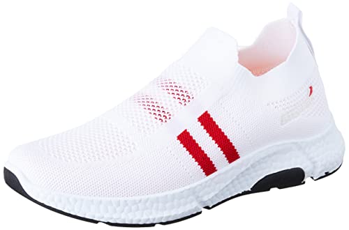 Klepe Mens Running Shoes(White Red 10 UK ST-M-2095) (B09Q8XTKCZ) Amazon Price History, Amazon Price Tracker