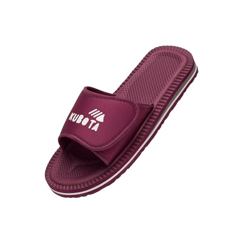 Kubota Badelatschen mit Klettverschluss - Badeschuhe für Damen - Badeschlappen für Strand – Baden Latschen - Schuhe fur ...
