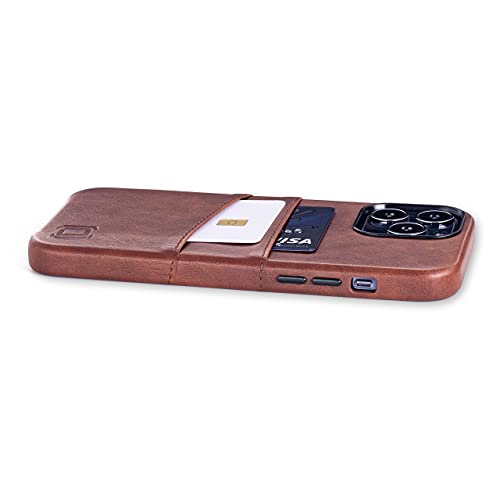 Dockem Wallet Case For Iphone 13 Pro Max With Built-In Metal Plate For Magnetic Mounting & 2 Credit Card Holder Pockets: Exec M2, Premium Synthetic Leather (6.7" Iphone 13 Pro Max, Brown) #TOP7