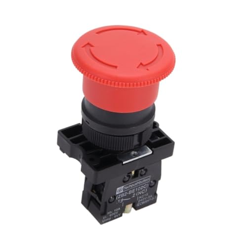Interrupteur d'arrêt d'urgence rouge NC ZB2-BE102C commande 600V 10A