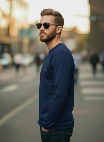 Image of Mack Jonney Men's Black Polyester Dry-Fit Full Sleeve T-Shirt | Stretchable Sports Gym Wear | Lightweight Casual Activewear Tshirt-JMAK-1