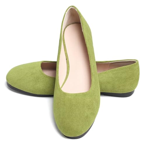 Image of Dear Time Women's Flats Comfortable Slip On Ballet Flats Soft Solid Casual Shoes