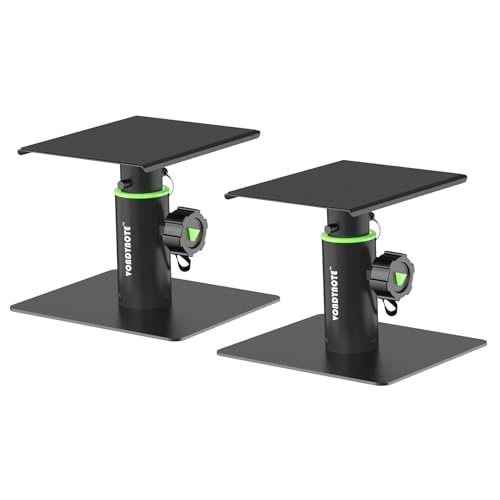 Vondynote Set of 2 Studio Monitor Stand Small Desktop Speaker Stands Tablet Stand Holders 6' Tall...