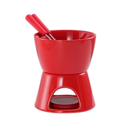 YIXANNX Olla para fondue de chocolate, olla para helados, para todas las necesidades de fondue, reuniones familiares y celebraciones, restaurantes, té para derretir chocolate, porcelana para