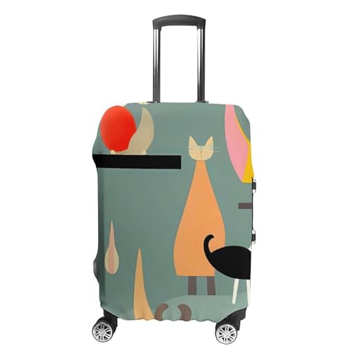 Housse de valise motif chats vintage | Protection bagage lavable et anti-rayures XL