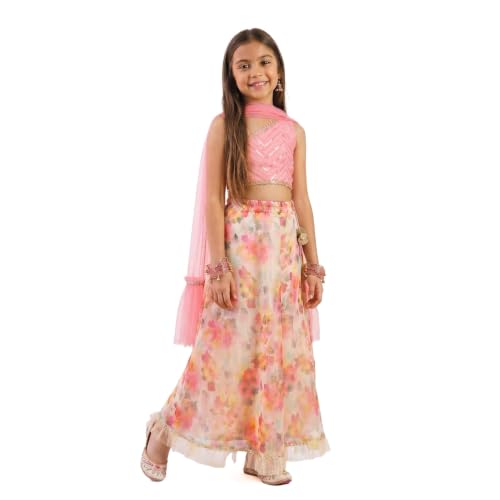Image of Nautinati Girls Lehenga Choli Set