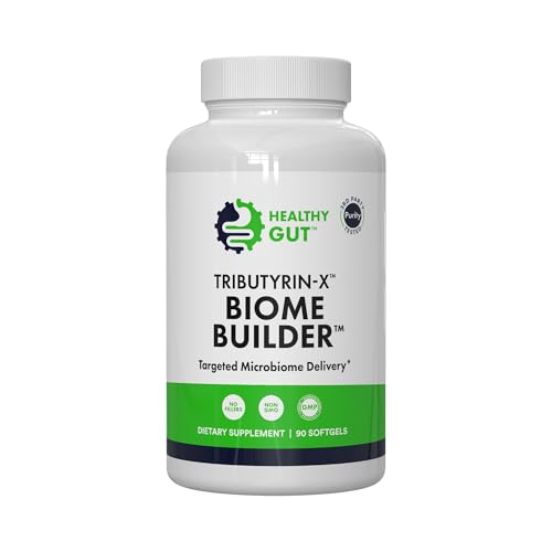 Healthy Gut Tributyrin-X | Next Generation Butyrate for Digestion Support | Reduce Bloating and Improve Bowel Movements, IBS & Leaky Gut | 90 Servings