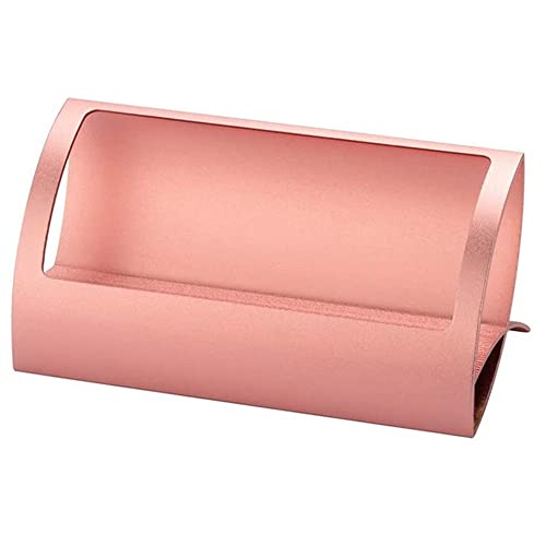 WOVELOT Porte-Cartes de Visite en Aluminium, PréSentoir pour Cartes de Visite, Adapté au Bureau et à la Maison (Or Rose) Cover