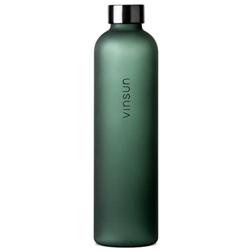 VINSUN Trinkflasche 1L grün - wiederverwendbar, Kohlensäure geeignet, BPA frei, Tritan - Leichte Wasser Flasche für Sport, Outdoor, Schule, Uni, Fahrrad, Büro, Gym VINSUN Trinkflasche 1L grün - wiederverwendbar, Kohlensäure geeignet, BPA frei, Tritan - Leichte Wasser Flasche für Sport, Outdoor, Schule, Uni, Fahrrad, Büro, Gym