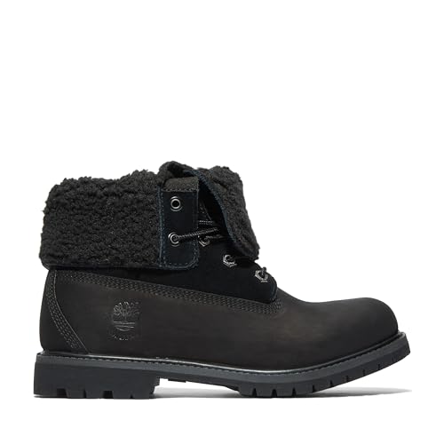 Timberland Timberland Women's Authentic Mid Warm Lined Waterproof Boot, Black, 7.5 Medium