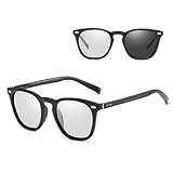 サングラス 偏光 UVカット 自動調光 ウェリントン 紫外線カット 軽量 メンズ レディース ブラック