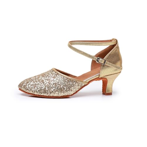 Rosefinch Women's Professional Latin Dance Shoes Satin Salsa Ballroom Wedding Dancing Shoes4