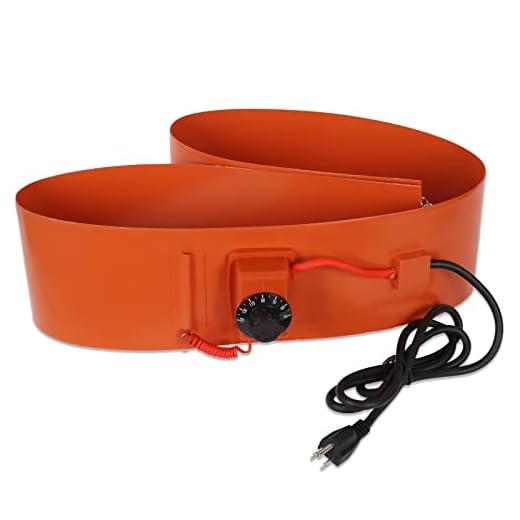 Drum Pail Heater Pad 55-Gallon - Nopwer Silicone Barrel Heat Pad Band Warmer Kit 150℃ 120V 5inch