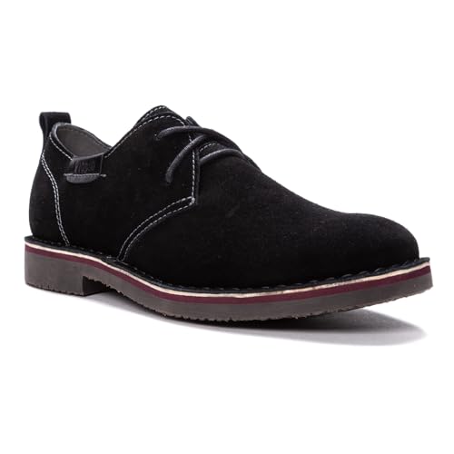 Propét Men's Finn Oxford Shoes, Black, 11 XX-Wide US3
