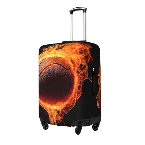 Basketball Elastic Travel Luggage Cover, Washable Spandex Suitcase Protector, Anti-Scratch Fits 18-32 Inch2