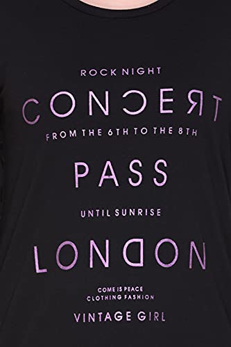 Image of In Love Women's Plus Size Printed Long Tops, Round Neck 3 /4 Sleeve Relaxed Fit Longline T-Shirt Tunic