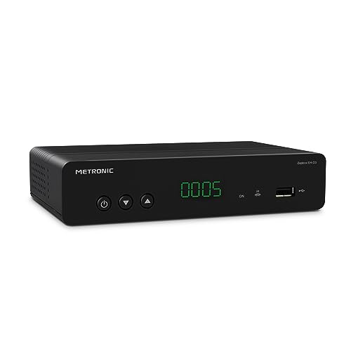 Metronic Décodeur TNT Double Tuner Zapbox EH-D3 HEVC pour TV et Antenne TNT, Full HD - HDMI, Péritel, USB, Ethernet avec Télécommande - 441622