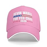 Huareicq Kevin Warsh for Fed Chair 2026 Hat Baseball Cap Dad Trucker Hat Pink