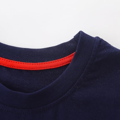 Image of Toddler Boy Clothes Cartoon Cotton Summer Short Sleeve T-Shirt and Shorts Kids Outfit Set 2-7 Year