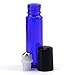Glass Roller Bottles, 24 Pack 10 ml Cobalt Blue Essential Oil Roller Bottles with Stainless Steel Roller Balls (3 Dropper, 6 Extra Roller Balls, 2 Bottle Opener)
