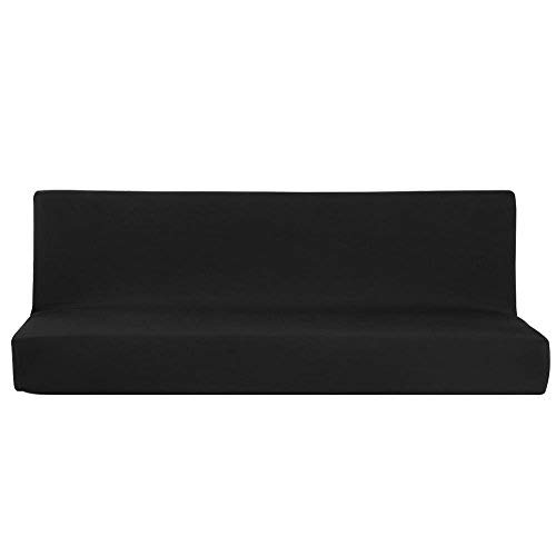 1Eway Armless Sofa Cover Solid Color Polyester Stretch Sofa Bed Cover