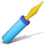 Balloon Pump Handheld Two-Way Action Fast Inflation for Latex Foil Balloons Portable Lightweight Manual Air Pump Party Decorations Supplies for Birthday Wedding Baby Shower Kit. (Blue)