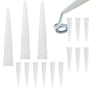 XHBTS 90 Siliconen Nozzles Applicator Plastic Kitpistool extender Caulk Nozzle Tip Tool voor Worst Breeuwen Pistool, Caulk Nozzles Applicator Wit