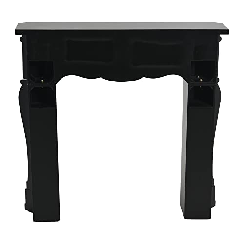 Image of Creative Co-Op Small Victorian Decorative Fireplace Mantel, Black