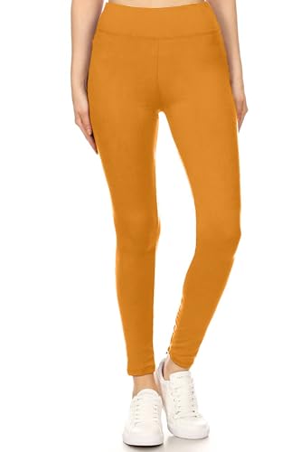 Image of Leggings Depot High Waisted Leggings for Women Buttery Smooth & Soft Women's Solid Yoga - Reg, Plus, 1X3X, 3X5X